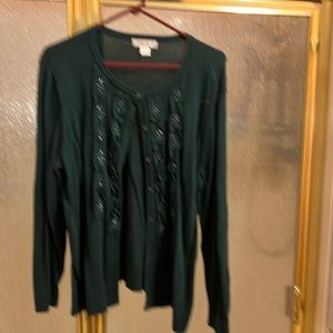 Dark green cardigan